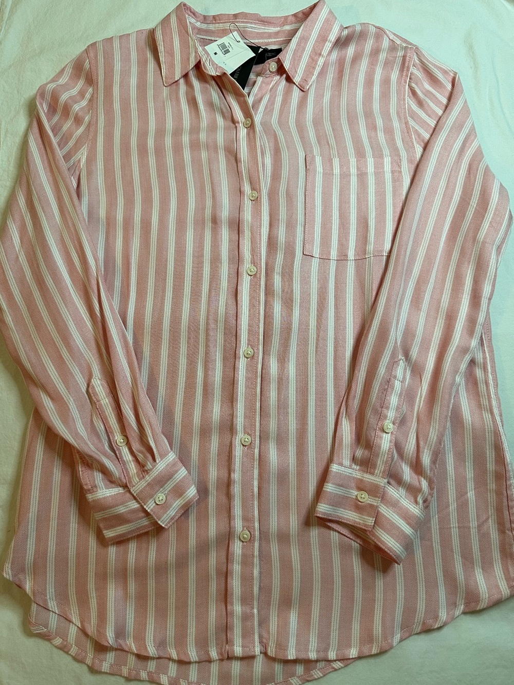 Banana Republic Boyfriend Fit Wide Stripe Shirt Size M